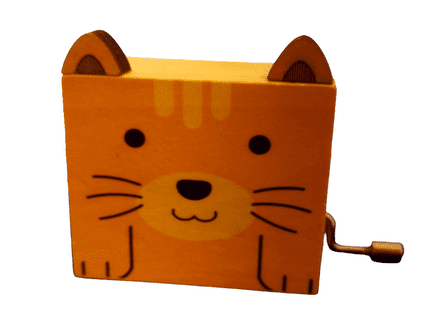 Dog Hand Cranked Music Box