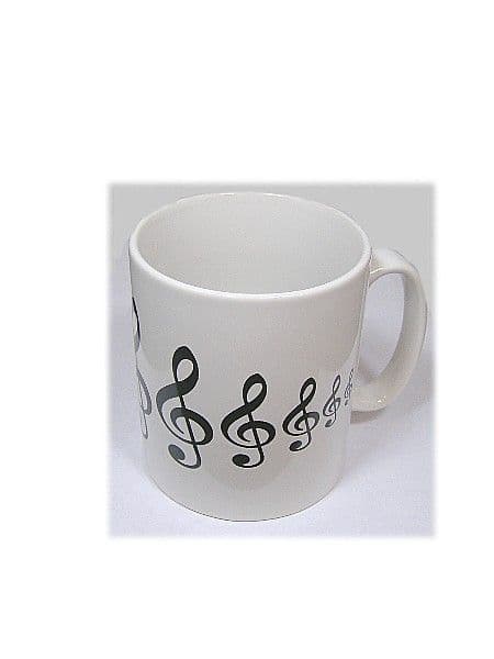 Earthenware Treble Clef Style Musical Mug MUG02, Shop 4 Music Boxes, The  Music Box Shop