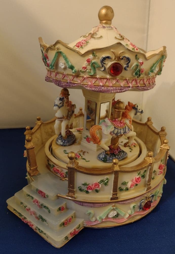 MUSIC BOXES from The Music Box Shop, Beautiful Music Box carousels and
