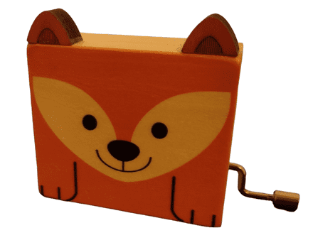Fox Hand Cranked Music Box