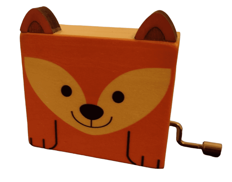 Hand cranked happy birthday music box