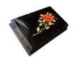 Italian Flower Inlay Musical Jewellery Box 46/7RR Black