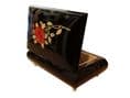 Italian Flower Inlay Musical Jewellery Box 46/7RR Black