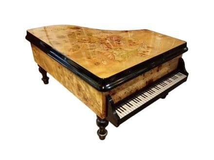 Italian Inlaid Musical Grand Piano PN/18 Pioppo Floral