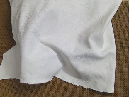 Leather silver white tanned sides