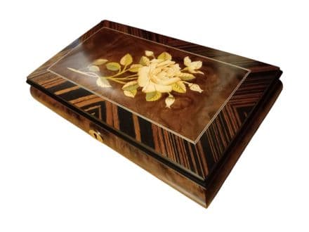Musical Jewellery Box 046/SG1-WR White Rose