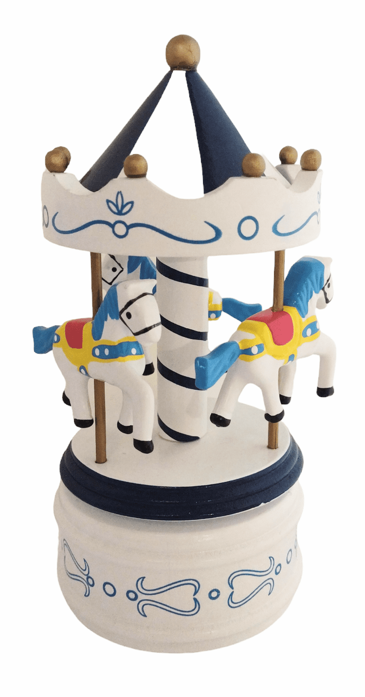 Miniature Wooden Carousels With Musical Box Movements From The Music ...