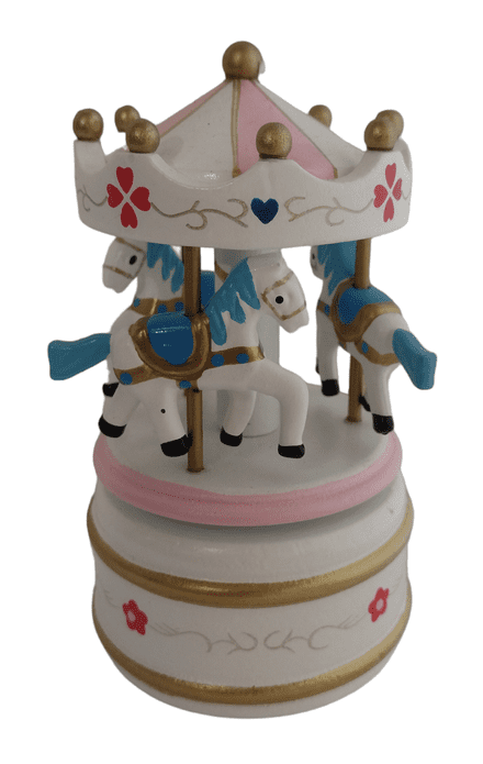 Pink & White Musical Carousel 16010