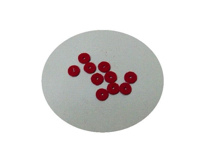 Organ Parts, Red Cloth Washers From The Music Box Shop & Dean Organ Builders