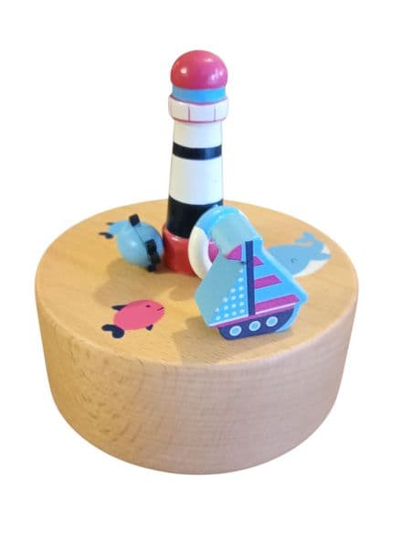 Sailing Boat and Lighthouse Music Box