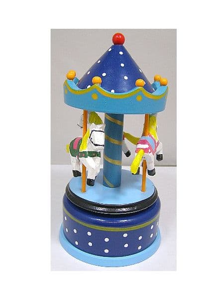 Wooden Music Box Carousel 16002