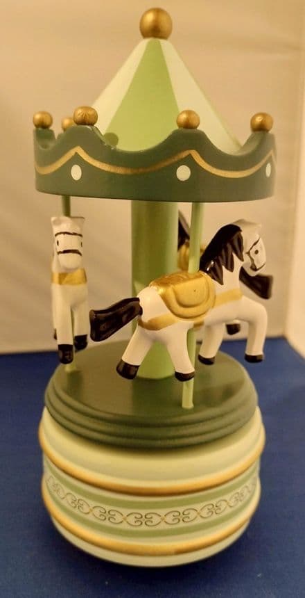 Wooden Music Box Carousel 16032
