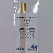 Albion BT2 2mm Brass Tube