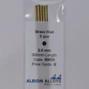 Albion BW20 2mm Brass Rod