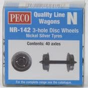 Peco NR142 3-hole Disc Wheels - reduced