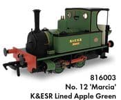 Rapido 816003 K&ESR Peckett 1287 Class 12 "Marcia" - PREVIEW