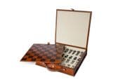 Roberts & Dore CL4037 Cognac Leather Chess Set in A Case - available on request