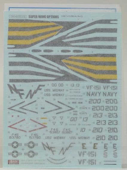 SWS 4805-D02 F-4S Marking Set 1 - VF-151 Vigilantes Low-Visibility