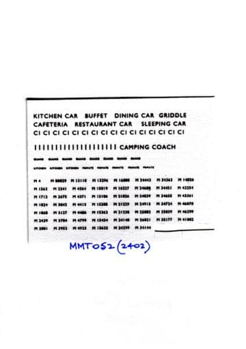 BR 1948-65 Coaching Stock Decals