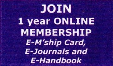 JOIN 1 yr ONLINE Membership (N.B. JOURNALS in ELECTRONIC format)