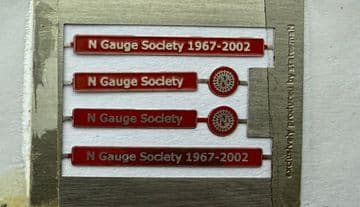 Locomotive nameplates 'N Gauge Society'