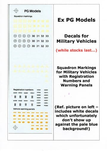 NGPG0010 Decals for Military Vehicles
