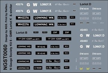 NGST0060 Decals for kit 6 (NGSK0060)