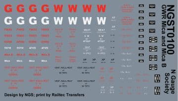NGST0100 Decals for kit 10 (NGSK0100))