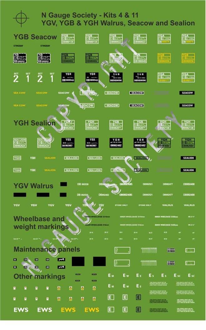 NGST0110 Decals for kit 11 (NGSK0110))