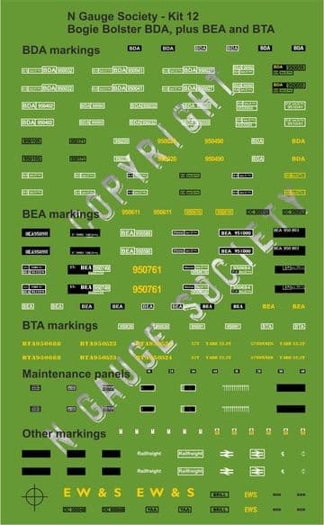NGST0120 Decals for kit 12a (BDA/BEA/BTA) (NGSK0120)