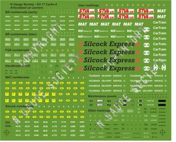 NGST0170 Decals for Cartic 4 sets (& link to Cartic Bldg Instns)