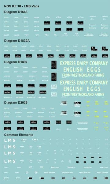 NGST0180 Decals for kit 18 (NGSK0180)
