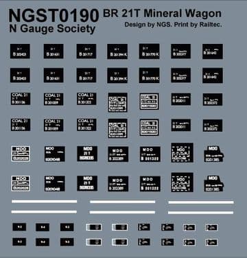 NGST0190 Decals for kit 19 (NGSK0190)