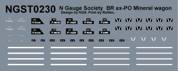 NGST0230 Additional decals for kit 23 (NGSK0230) and kit 29 (NGSK0290)