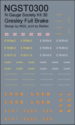 NGST0300 Decals for kit 30 (NGSK0300)