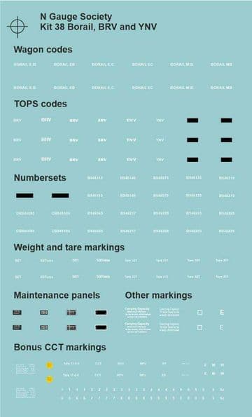 NGST0380 Decals for kit 38 (NGSK0380)