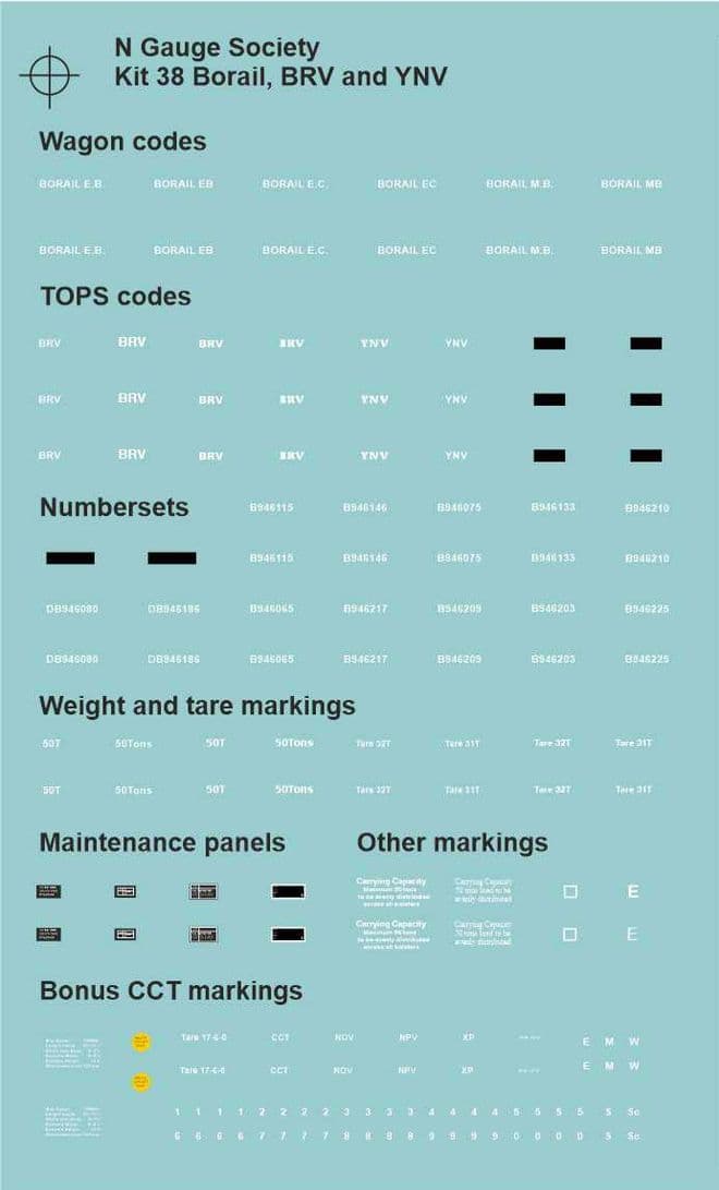 NGST0380 Decals for kit 38 (NGSK0380)
