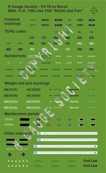 NGST0390 Decals for kit 39 (NGSK0390)