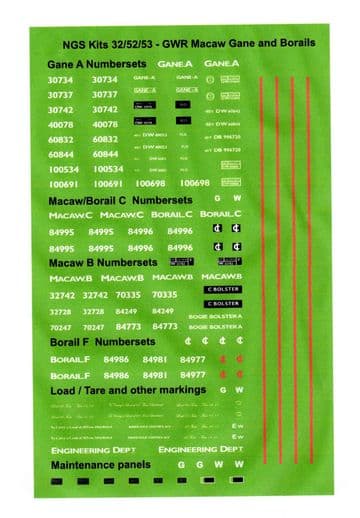 NGST0530 Decals for kit 53 (NGSK0530)