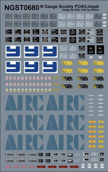 NGST0680 Decals for kits 68 & 69 (NGSK0680 & 0690)
