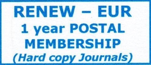 RENEW 1 yr Europe Postal M'ship (includes postage contribution £12)