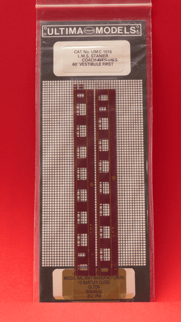 ULTCP002: LMS Stannier Lined Maroon 60' Vestibule First (UM/C 1015) Full Colour Silk Screen Printed