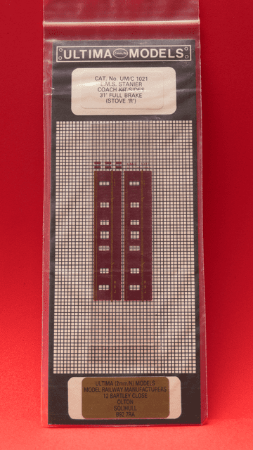 ULTCP006: LMS Stannier Lined Maroon 31' Full Brake (Stove R) (UM/C 1021) Full Colour Silk Screen Printed