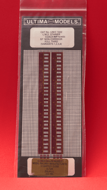 ULTCP007: LMS Stannier Lined Maroon 57' Non Corridor Full Third (Variants 1, 2, 3 4) (UM/C 1022) Full Colour Silk Screen Printed