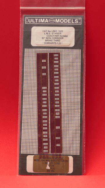 ULTCP008: LMS Stannier Lined Maroon 57' Non Corridor Brake Third (Variants 1, 2) (UM/C 1023) Full Colour Silk Screen Printed