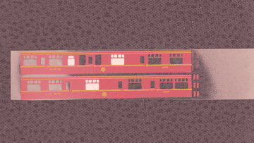 ULTCP017: LMS Lined Maroon - 50' Inspection Saloon (UM/C 1020) Sold loose - No instructions - Full Colour Silk Screen Printed