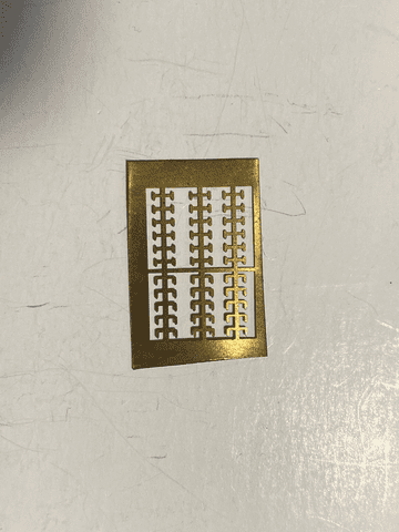 ULTOM045: Unknown Etches - door handles? (U14) 30 x style 1, 36 x style 2 per fret (see photo) - Price is for 1 fret