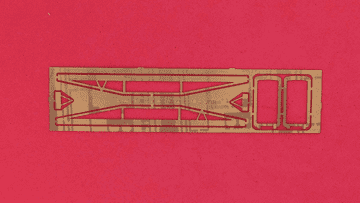 ULTUF015: SR 59' Bulleid Angle Truss (2 off) & 2 'V' Hangers & 2 rubbing plates. 57mm overall length (UM/P 371)