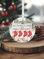 1st Christmas As A Family of 4 Tree Decoration – Christmas Stockings Over The Fireplace Design