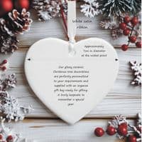 1st Christmas As A Family Tree Decoration – Heart Hands and Dog Paw Design – Ideal Gift